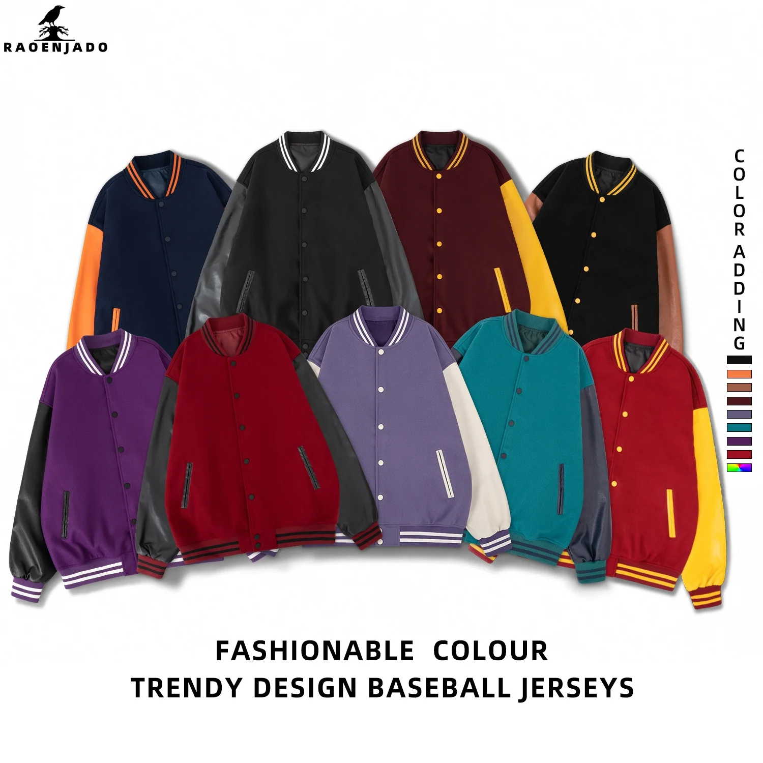 Women's Plus Size Baseball Jacket Trendy Varsity Coat Vintage Casual Outerwear Stylish Streetswear with Two-Tone Color Design