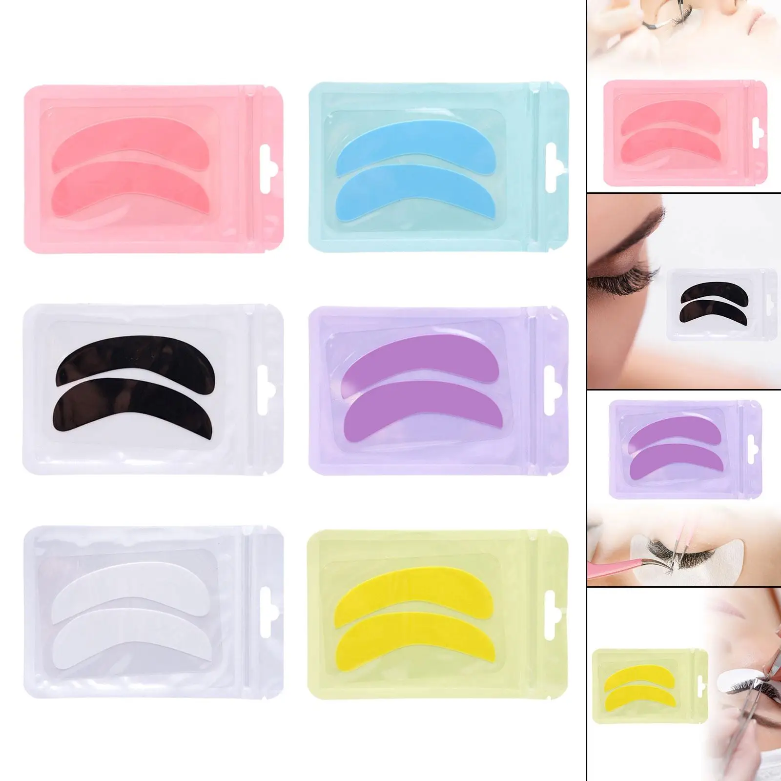 Almofadas para levantamento de cílios, reutilizáveis, faça você mesmo, extensão de cílios, maquiagem, ferramenta de beleza para levantamento de cílios, uso doméstico, ondulação de cílios, mulheres e meninas