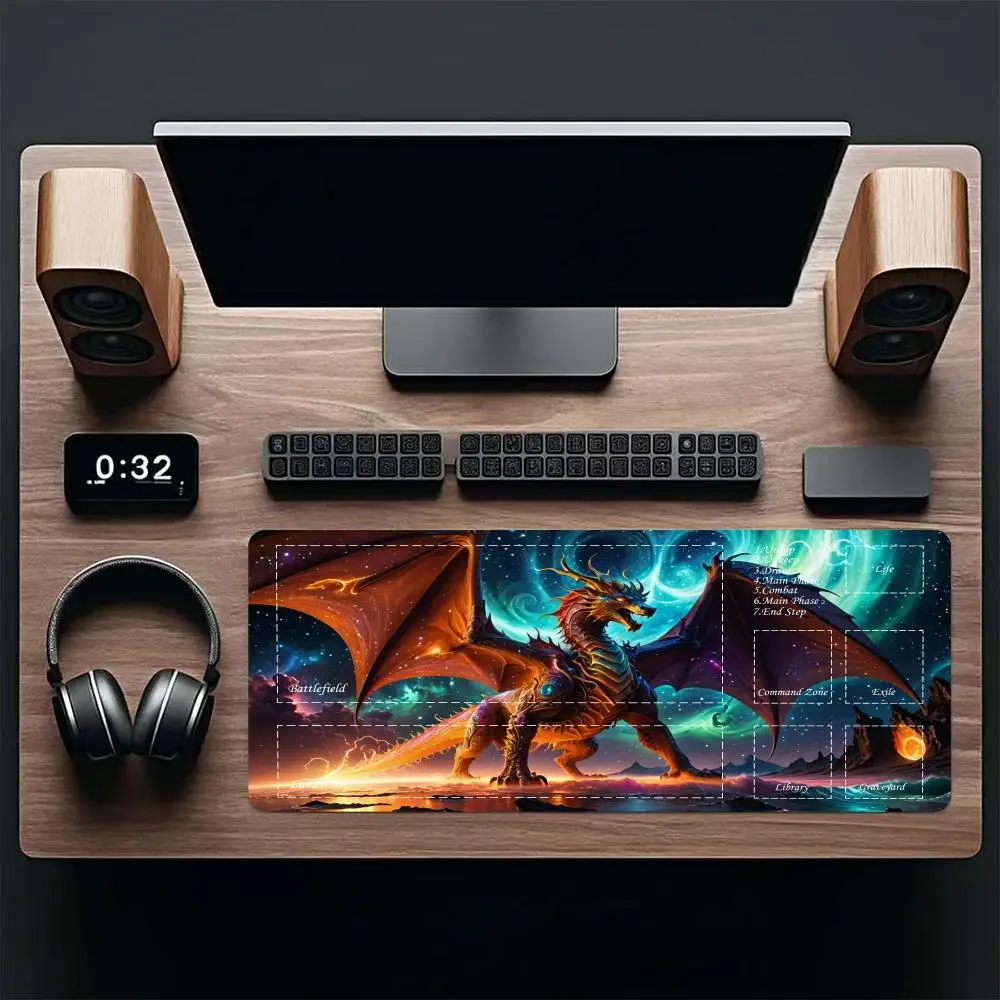 لوحة ماوس بطاقة Drogan ذات طابع خيالي MTG ألعاب Playmat حصيرة لعب مبارزة منصات المبتدئين بطاقة معارك قائد الألعاب لوحة مكتب #2
