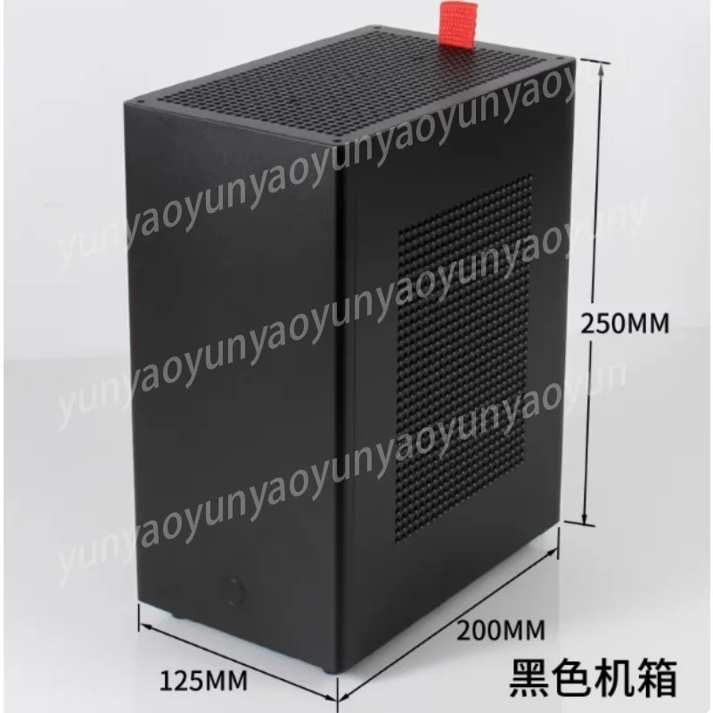 Mini  Case with Glass Side Panel & 1U Flex PSU Support， Ultra Compact Chassis fo Small Form Factor PC Build