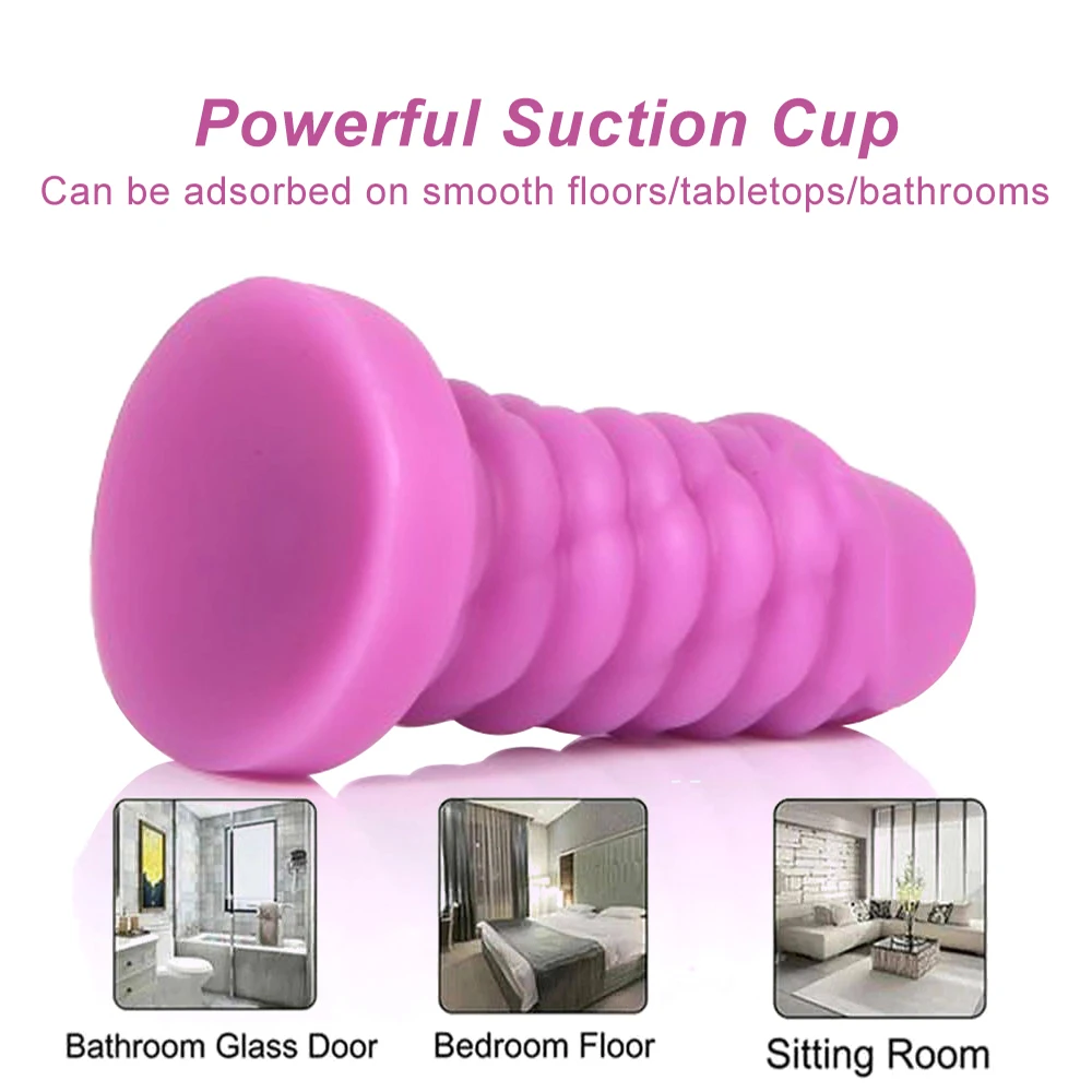 Purple Huge anal Dildos women sex toys 18+ masturbation Silicone butt plug S-XXXL Big Dick with Powerful suction cup anal plug view 4