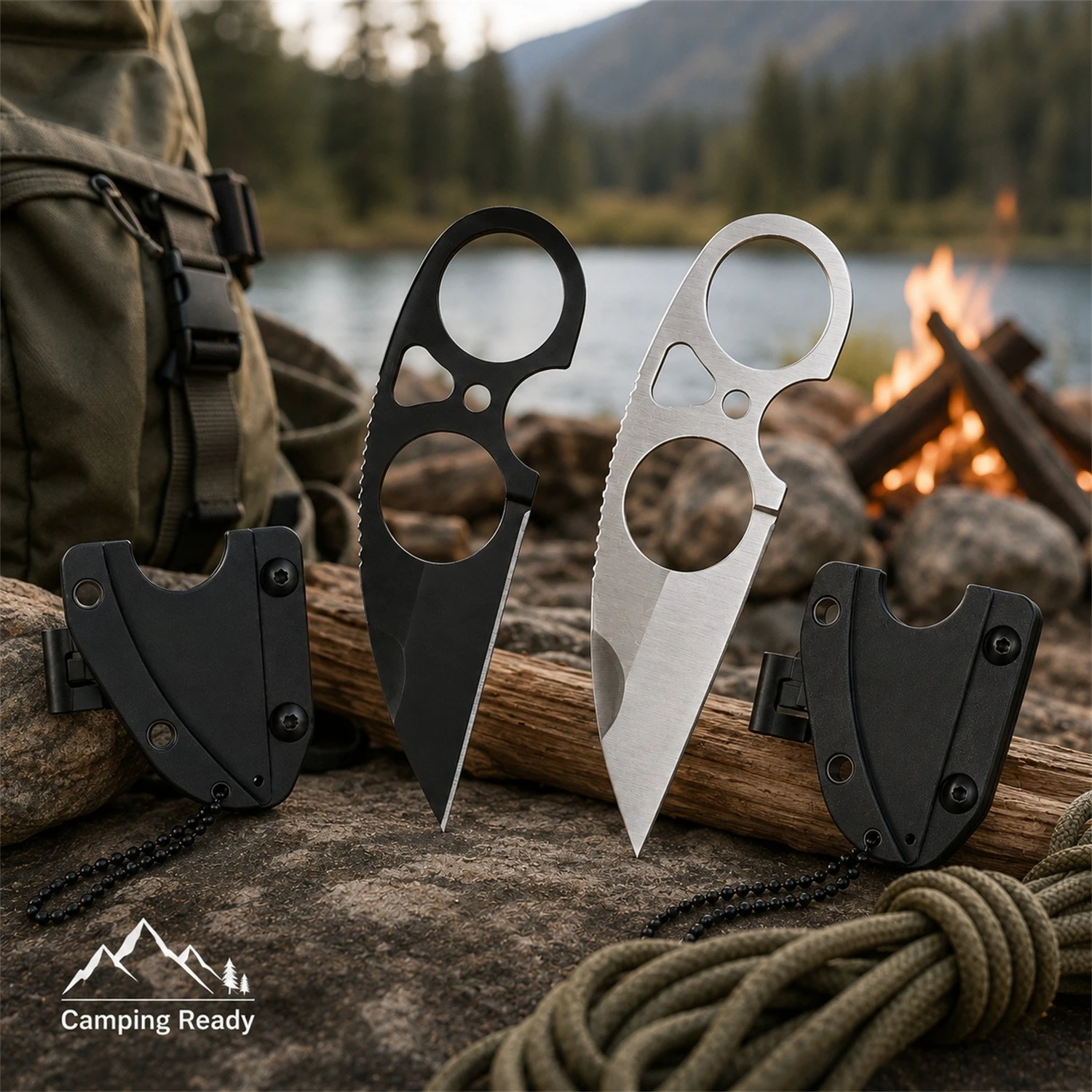 High Quality Fixed Blade Knife with Sheath 4cr13 Steel Blade and Handle Outdoor EDC Camping Knife Hiking Knife