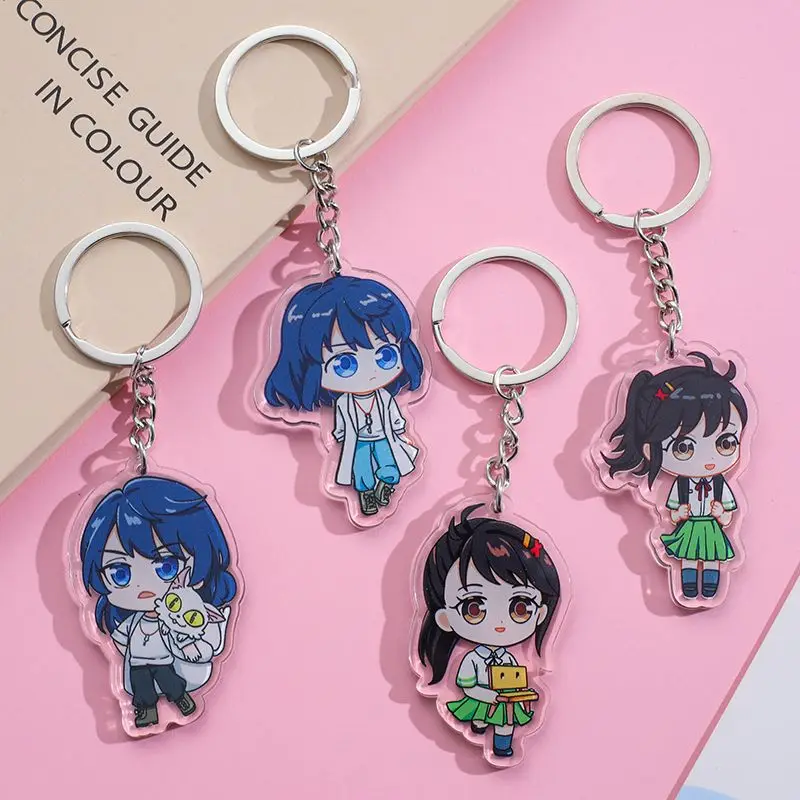 Anime Suzume Acrylic keychain accessaries Cartoon Bag Pendant Gift cute bag charm Keyring Friends Fans Gifts