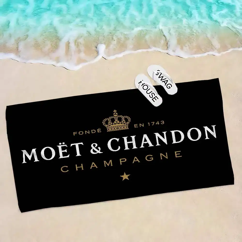 Marca francesa de champán Moet & Chandon, grandes toallas de playa de microfibra, toallas de secado rápido, toalla de piscina para viajes, piscina, Yoga