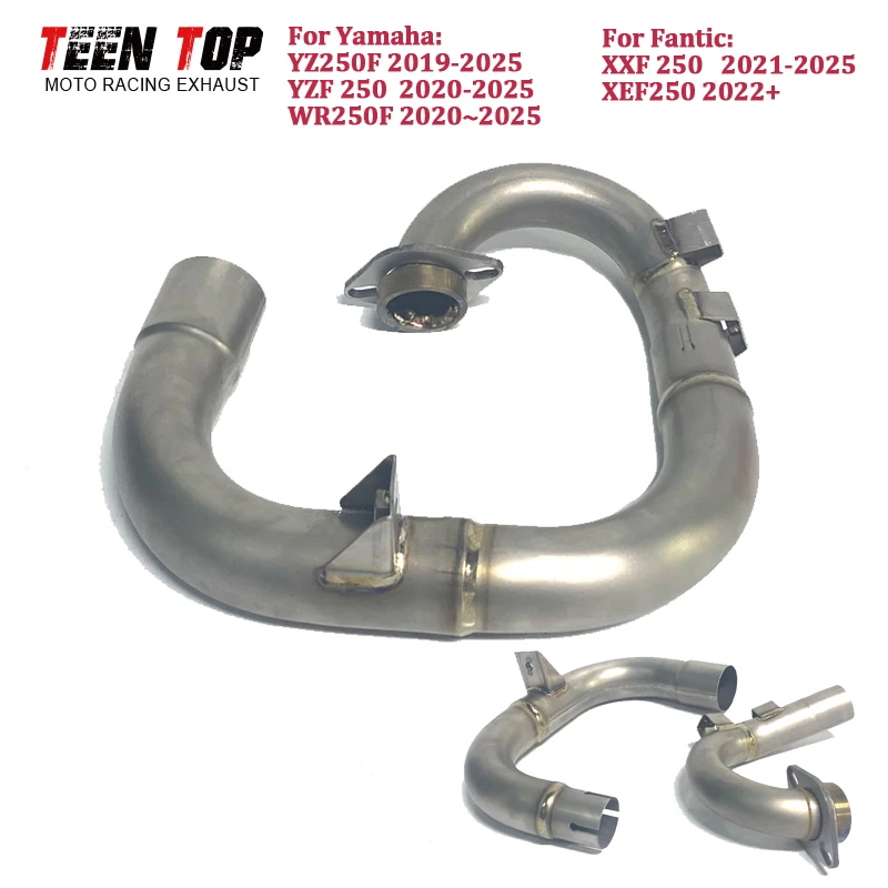 

For Yamaha YZ250F YZF250 WR250F Exhaust Header XXF250 Exhaust Front Link Pipe 2020-2025 48mm OEM Ti-Alloy Motocross Escape Moto