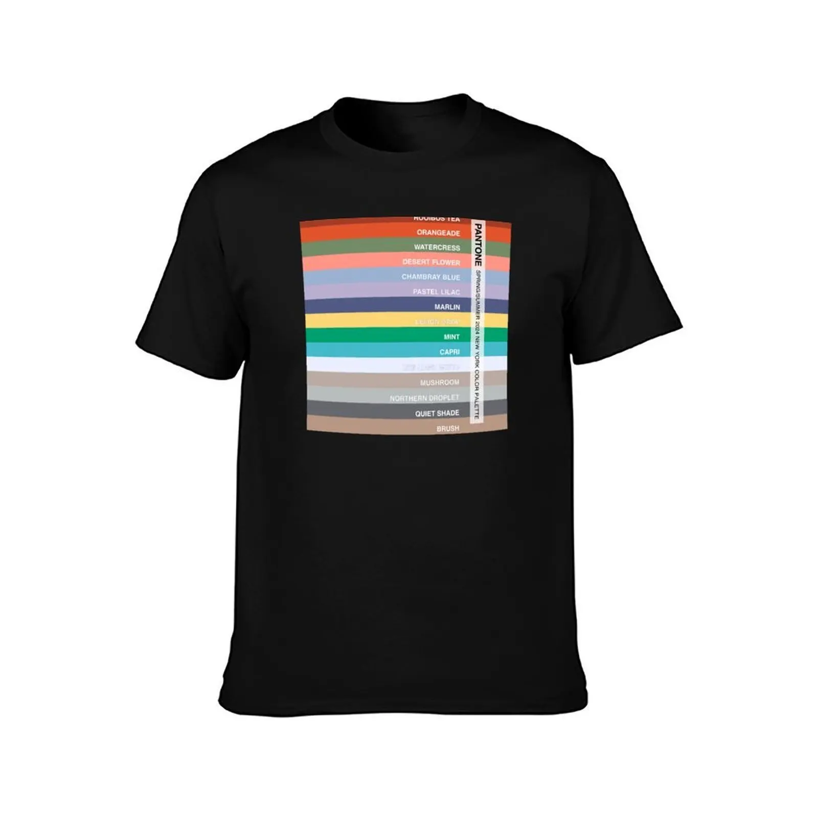 New York Fashion Week Color Palette, Spring/Summer 2024 (all 15 colors, with labels) T-Shirt, Summer Casual Cotton Tee