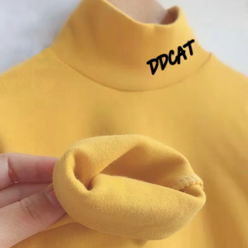 

Boys' Dralon Turtleneck and Embroidered Bottoming Shirt Autumn and Winter New Korean Style Children's Western Style Children Pul