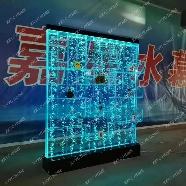 LWater screen water curtain wall partition wine cabinet acrylic glass entrance fashion decoration