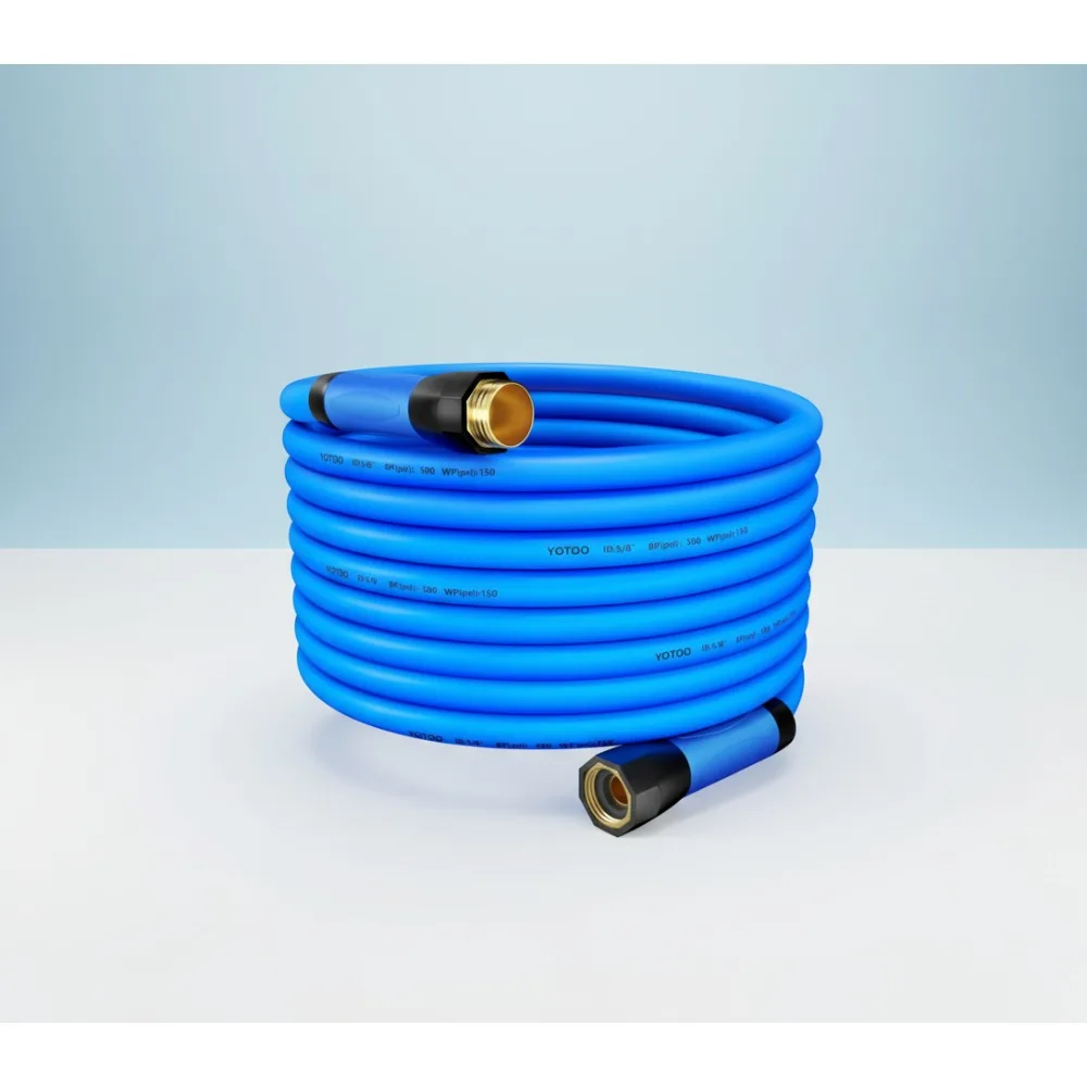 

Heavy Duty 5/8" x 75ft Garden Hose 150 PSI Kink Resistant Flexible with Brass Fittings for Home Lawn Watering