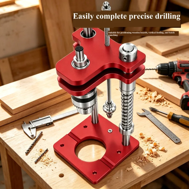 High Precision Hand Drill Vertical Drilling Support Aluminum Profile DIY Woodworking Drill Guide Jig Auxiliary Positioning Tool