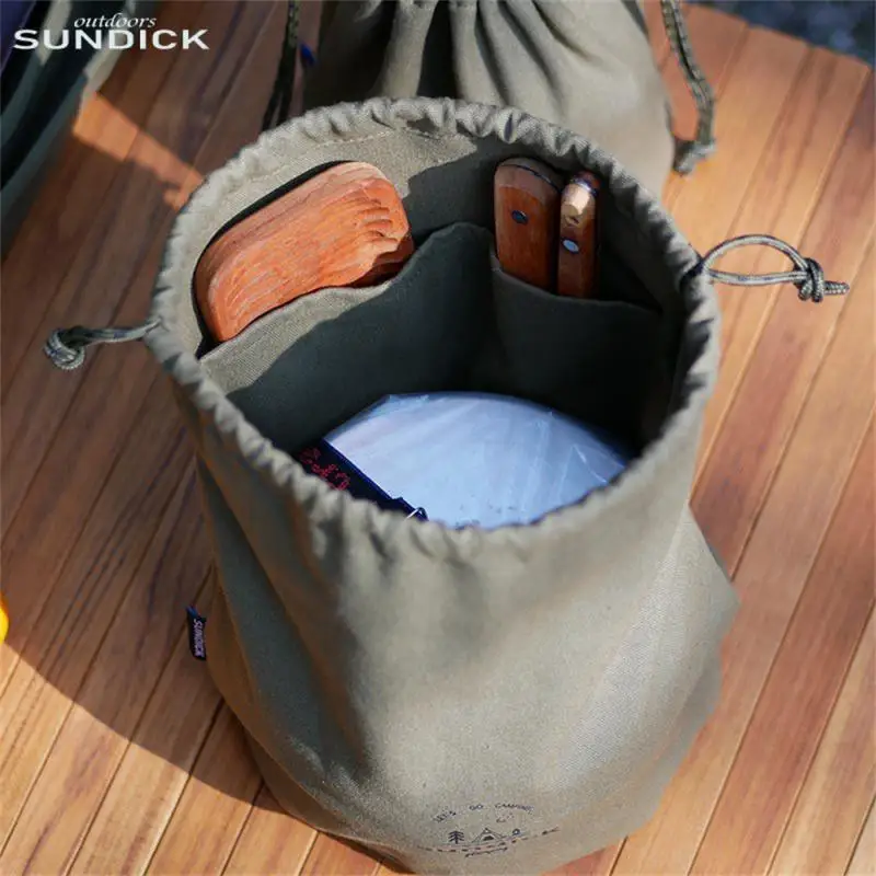 Naturehike Camping Item Storage Set Wax Waterproof Antifouling Outdoor Camp Home Dinner Picnic Table Canvas Storage Package