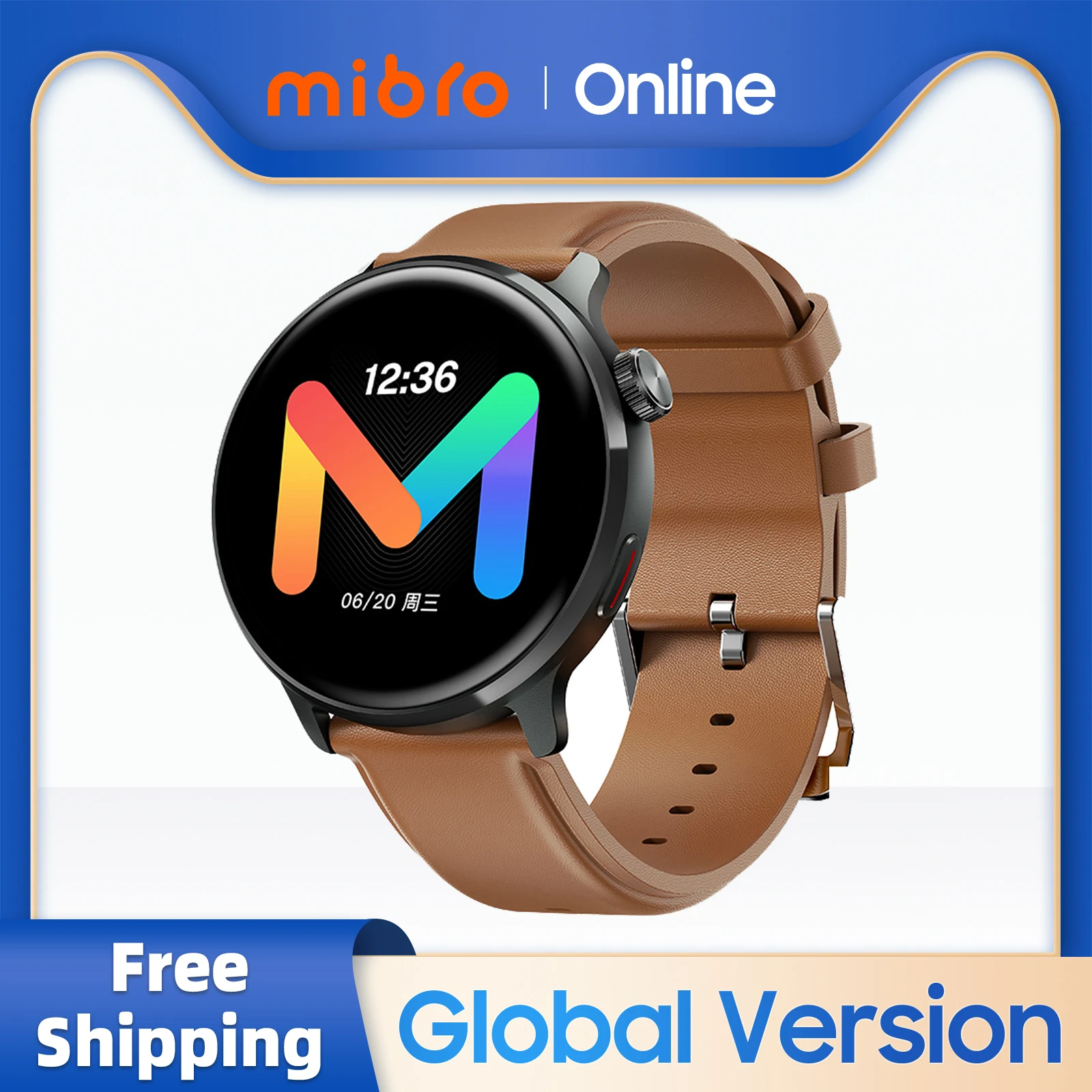 Mibro Lite 2 Smartwatch HD Bluetooth Połączenie 1.3 Inch 320*360Pixels AMOLED ekran Podwójne paski AOD 2ATM Wodoodporna globalna wersja Sport