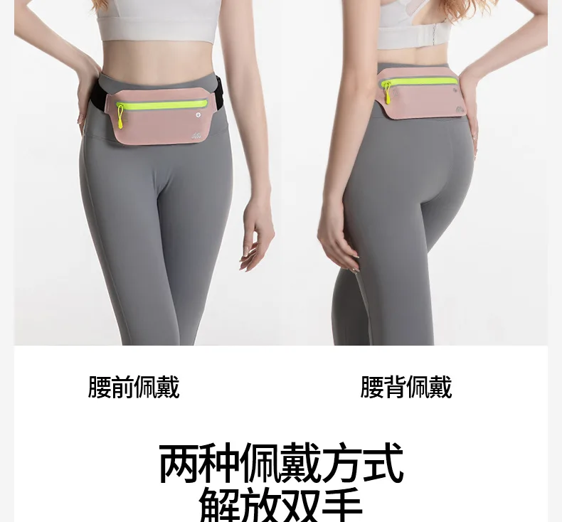 Tas Pinggang Lari Tahan Air Tas Sabuk Olahraga untuk Wanita Pria Kantong Ponsel Luar Ruangan Jogging Kebugaran Bersepeda Perjalanan dengan Lubang Earphone