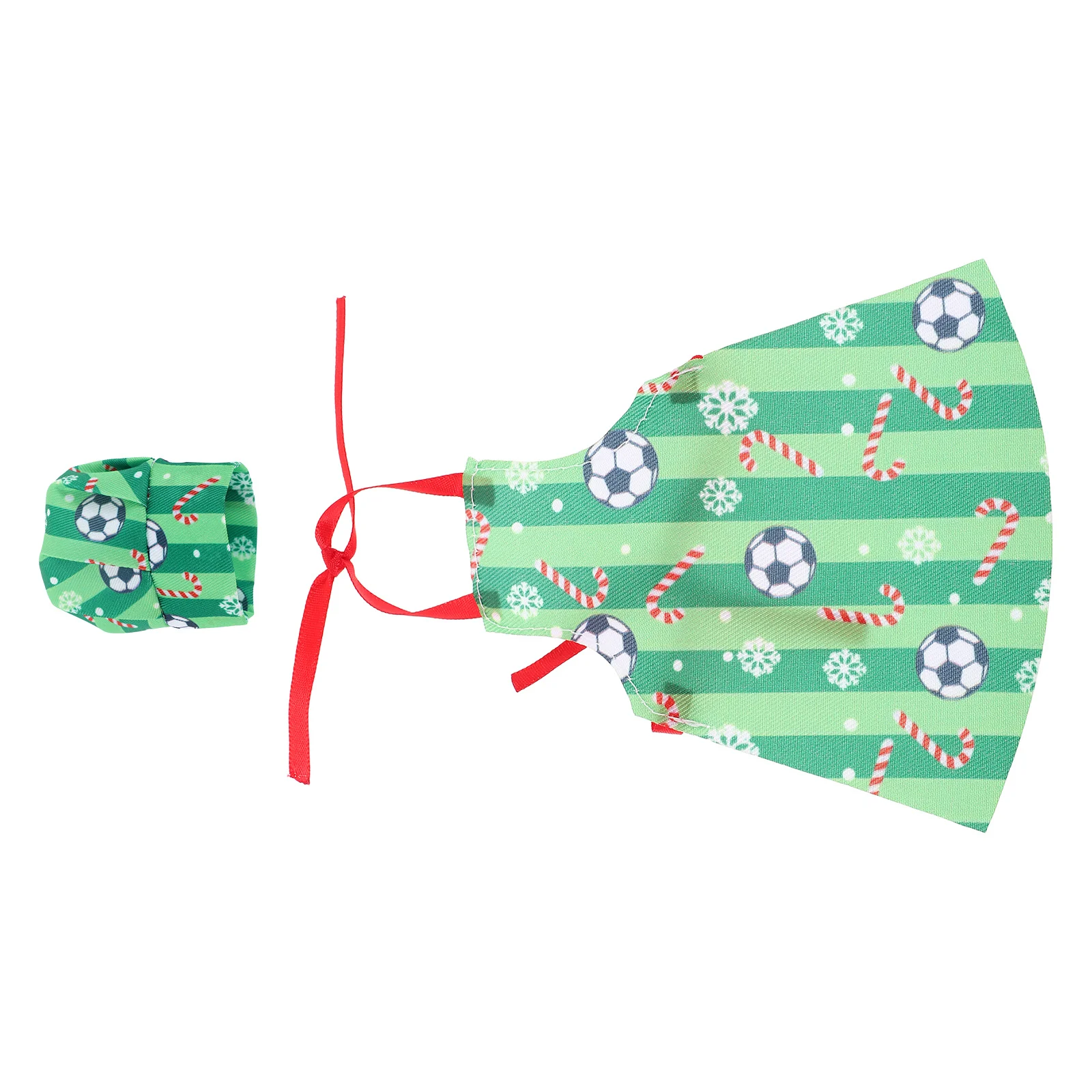 

1Set Christmas Chef Costume Apron Hat Set Realistic Soft Materials Chef Outfit for Bjd Holiday Role Play