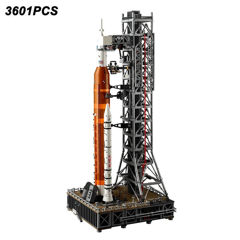 เทคโนโลยีสร้างสรรค์ Space Launch System Rocket Building Blocks ชุดประกอบอิฐโปรแกรม Space Rocket ของเล่นของขวัญเด็ก