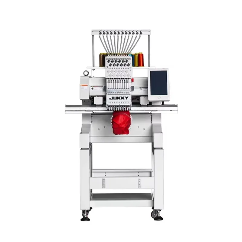 ماكينة تطريز محوسبة أوتوماتيكية برأس واحد من JUKKY 1201 مناسبة لتطريز قبعة المصنع مع ملحقات مجانية #2