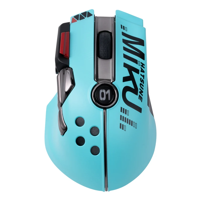 Imagem -05 - Miku Anime Temático Mouse sem Fio Dual Mode Control Ritmo Driver Exclusivo Multi Funcional Iluminação Rgb Driver Personalizado Novo