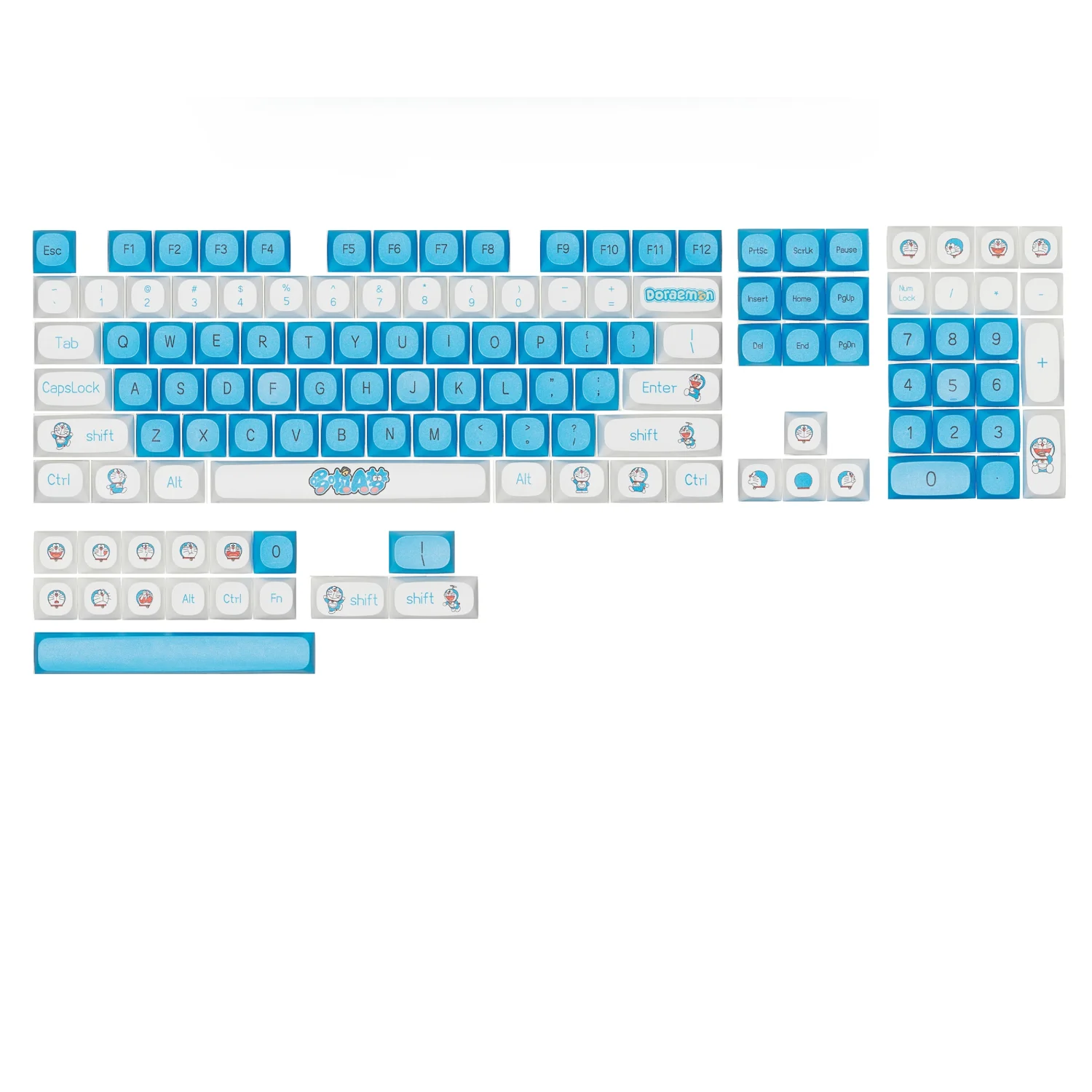 Dora-Mechanical Gaming Keyboard, MA Keycap, PBT 124 Keys, Cute Thermosublimation for Customized, 60, 64, 84, 98, 108, MX Switch