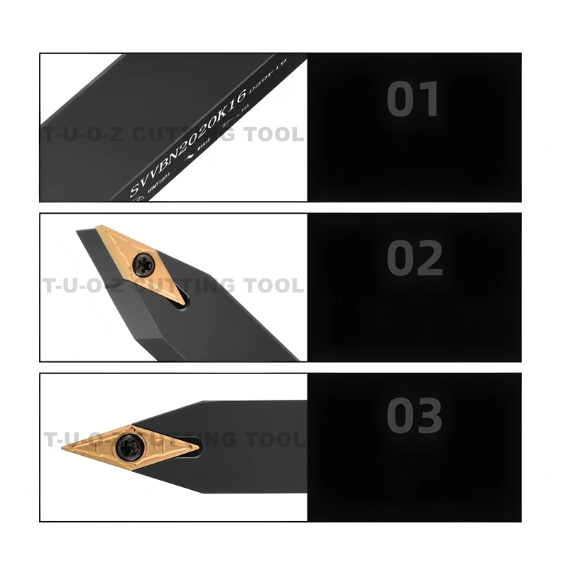 TUOZ SVVBN SVVCN 72.5degrees External Turning Tool 1010 1212 1616 2020 2525 Cnc Holder Lathe Cutter Shank VCMT VBMT Inserts