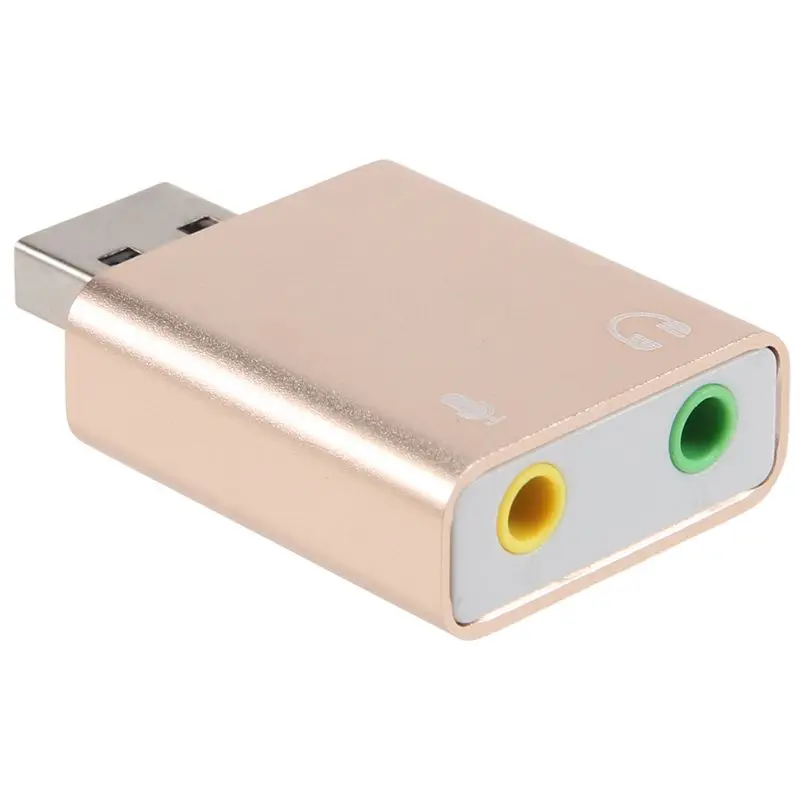 AED6-Usb Sound Card 7.1 External Usb To Jack 3.5Mm Headphone Adapter Stereo Audio Mic Sound Card For Pc Computer Laptop