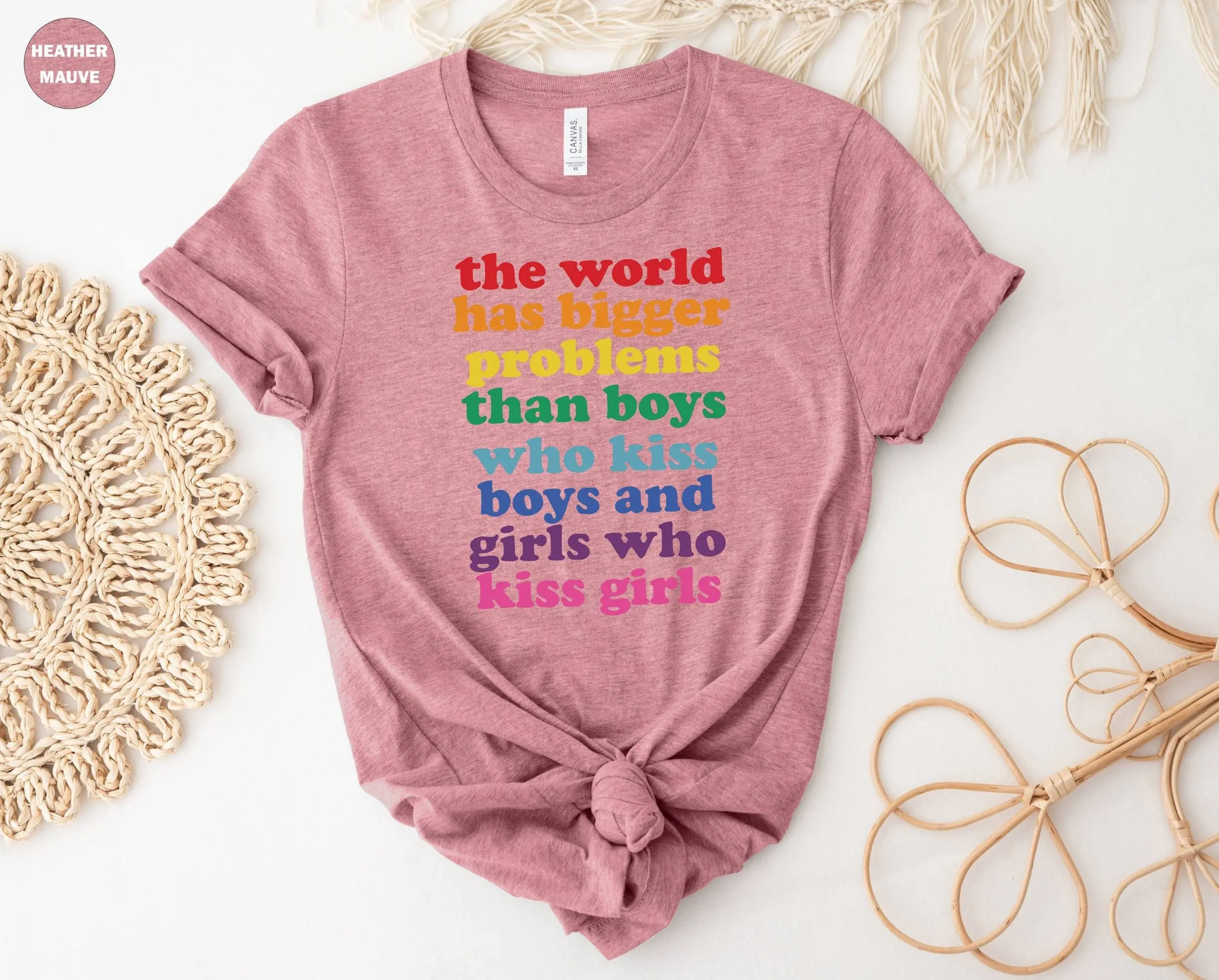 The World Has Bigger Problems T shirt LGBTQ Pride Love Is Equality Rainbow Colorful Be Kind