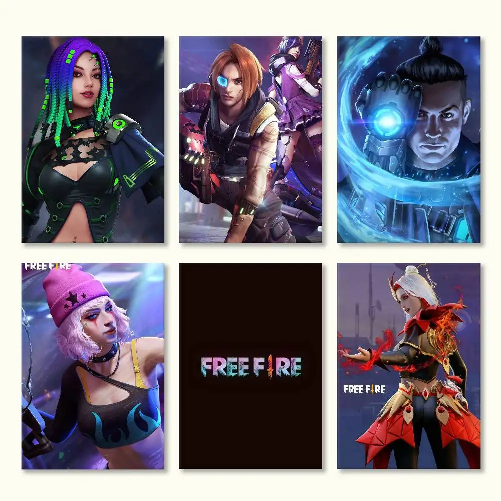 

F-Free F-Fire Moco Dasha Poster HD Quality Wall Art Retro Posters For Home Room Wall Decor Self Adhesive