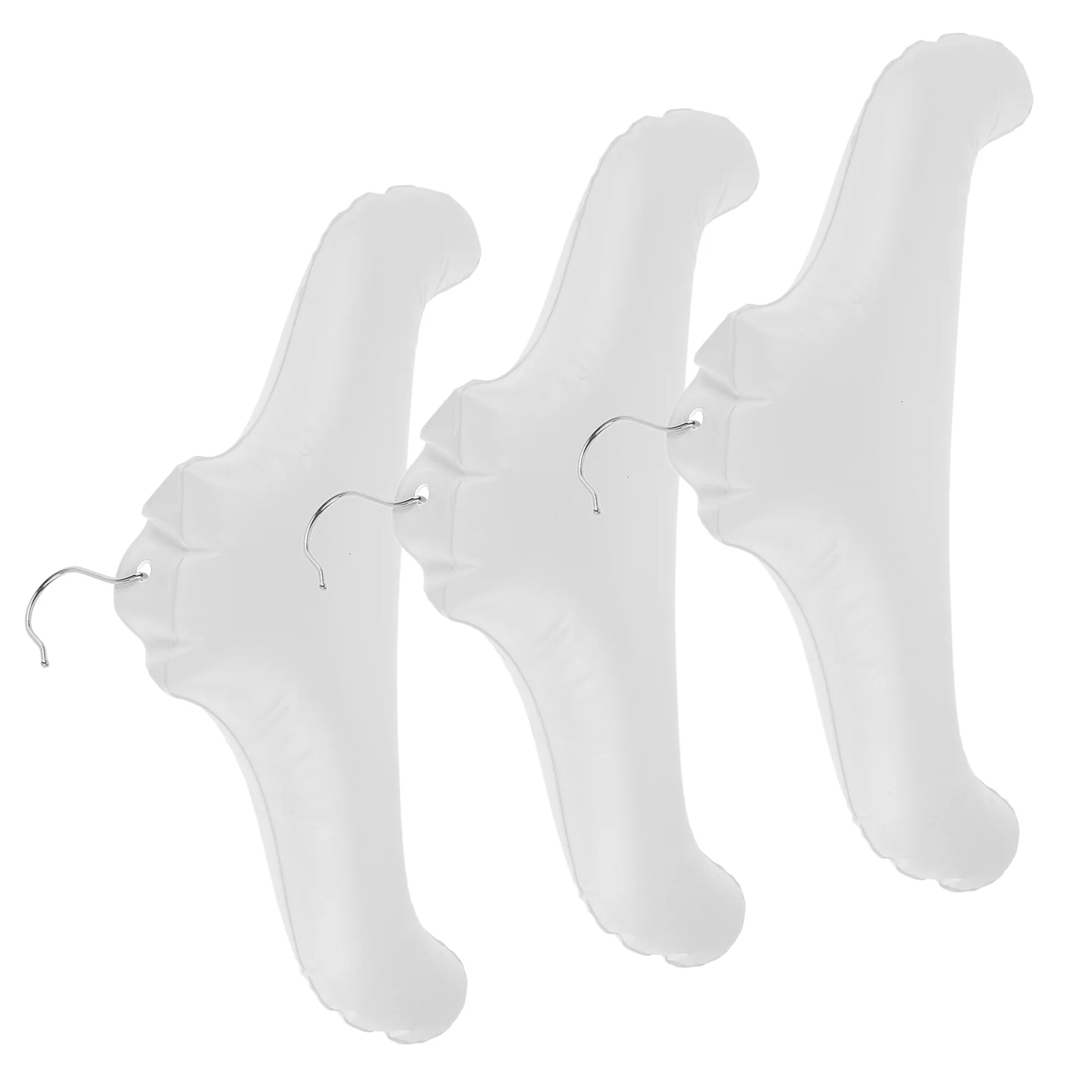 

3 Pcs Inflatable Hanger Hangers White Clothes Airer Indoor Pendant Plastic for Home Rack Iron Child Travel Baby Accessories