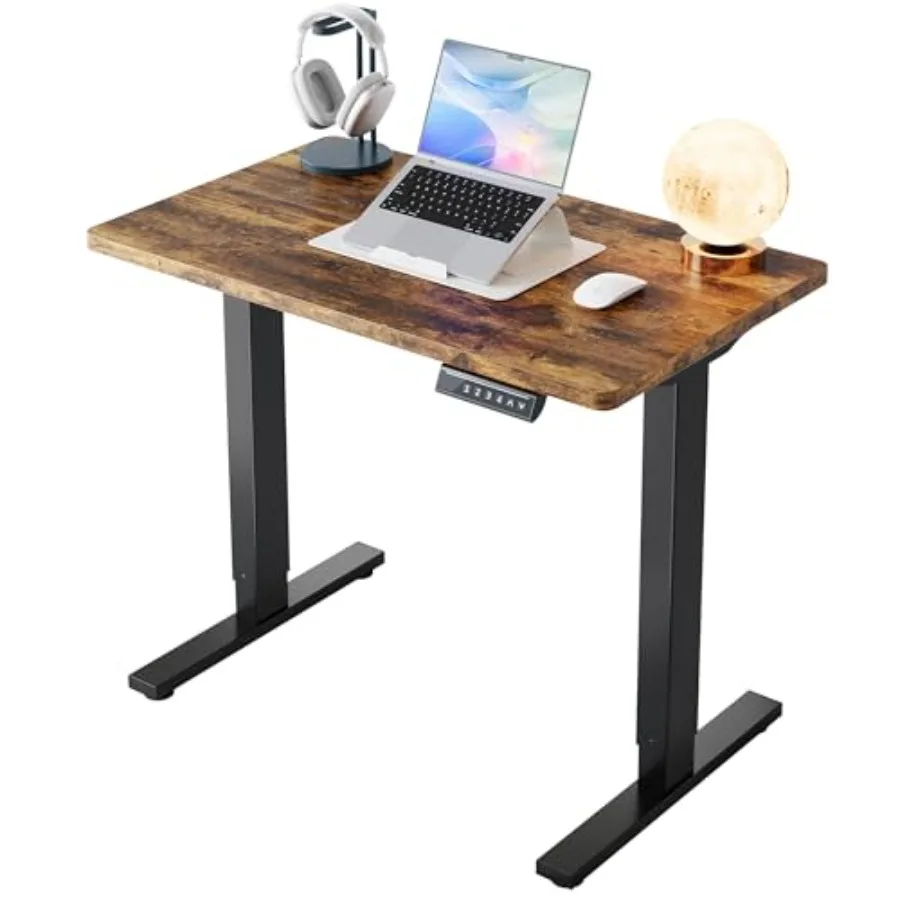 

32" Small Electric Standing Desk Adjustable Height 4 Memory Height Settings Sit Stand Up Desk for Home Office and Computer Work