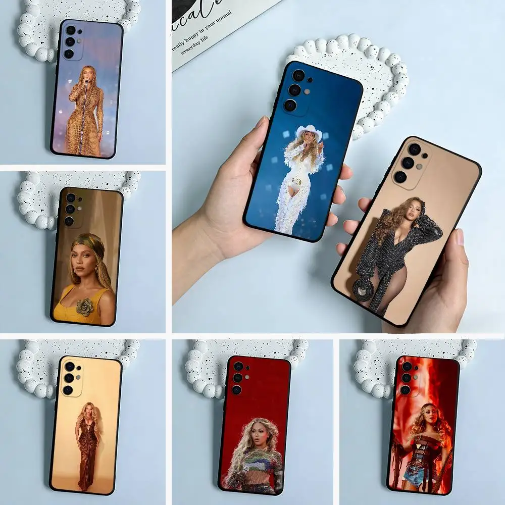 

pop diva-B-eyoncé Phone Case For Samsung S25,S24,S21,S22,S23,S30,Ultra,S20,Plus,Fe,Lite,Black Soft Silicone