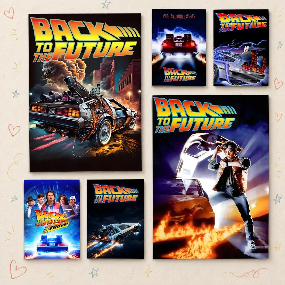 Movie B-Back to the Future Poster HD PP Waterproof Wall Decor for Living Room Bedroom Gaming Room Cafe Unique Gift