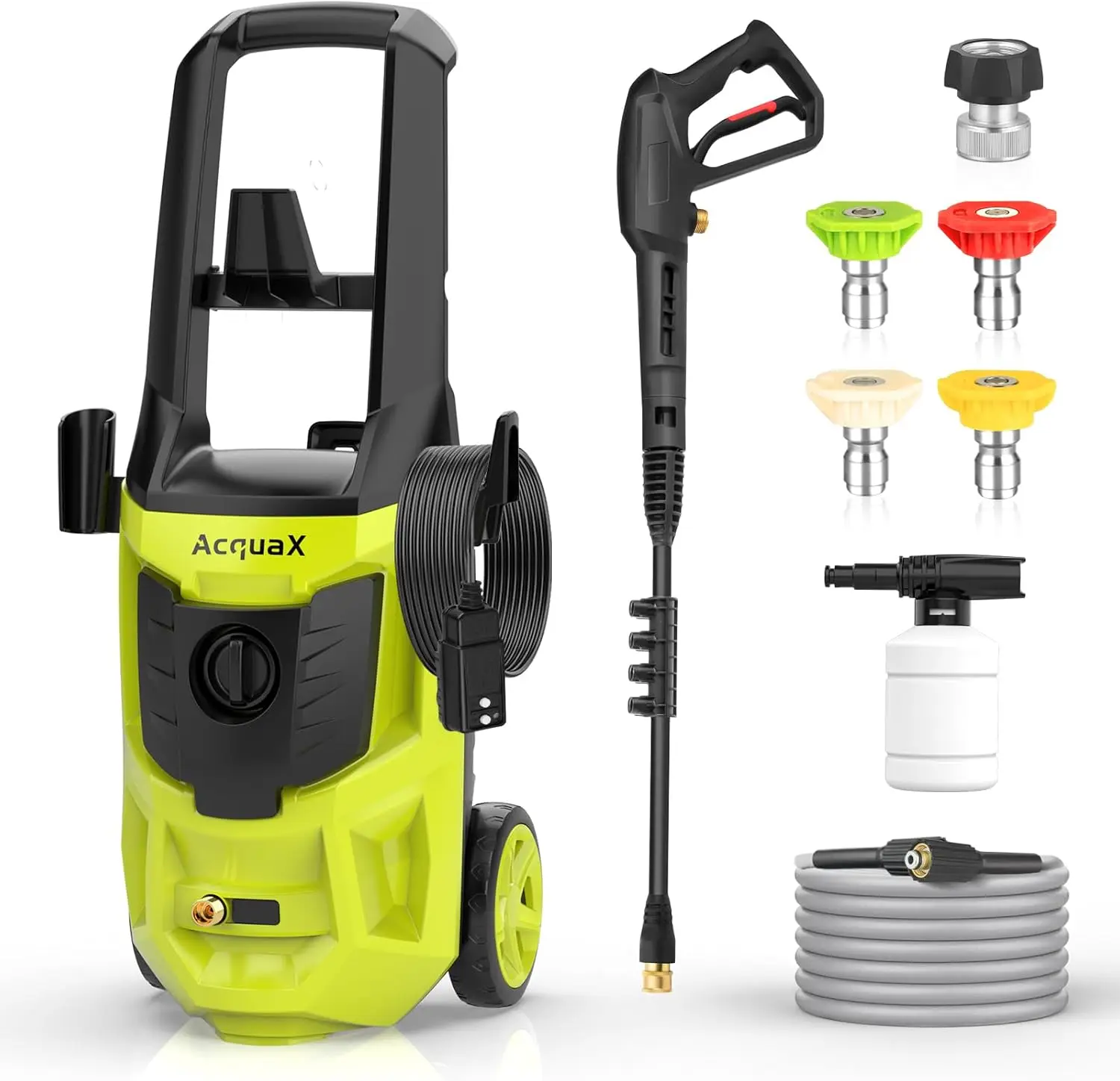 

Electric Pressure Washer, 4800PSI Max 4.0 GPM Power Washer High Pressure Cleaning Machine with 20FT Hose 35FT Cord Foam Cannon a