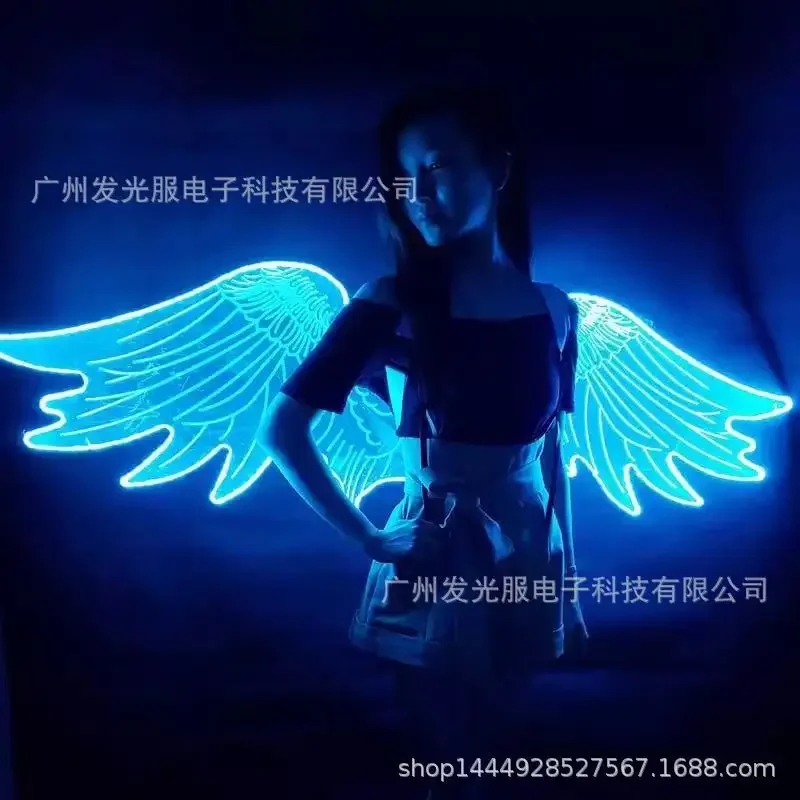 Amazon hot-selling custom LDE luminous angel wings colorful butterfly wings catwalk show props, male and female