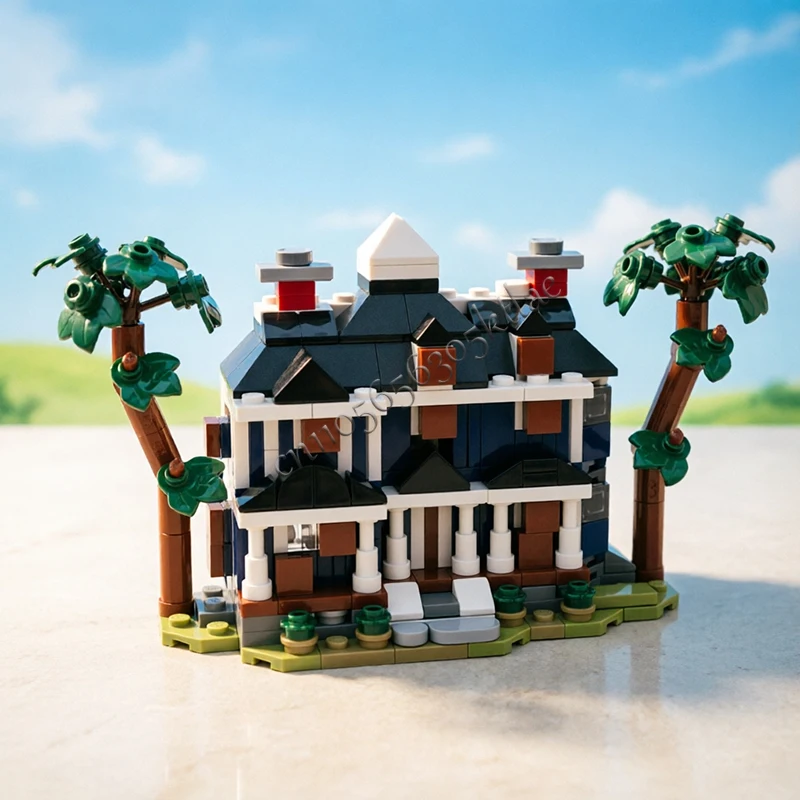 393 PCS MOC City Street Views Modular Mini Creel House Building Blocks Diy Educational Assembly For Children Toys Birthday Gifts