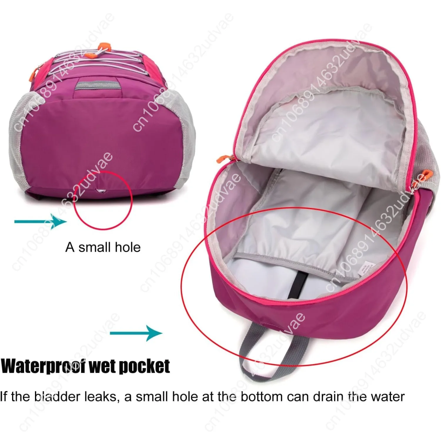 Little Kids Hiking Backpack for Boys or Girls, Small Daypack for Camping or Travel (Purple, Small)