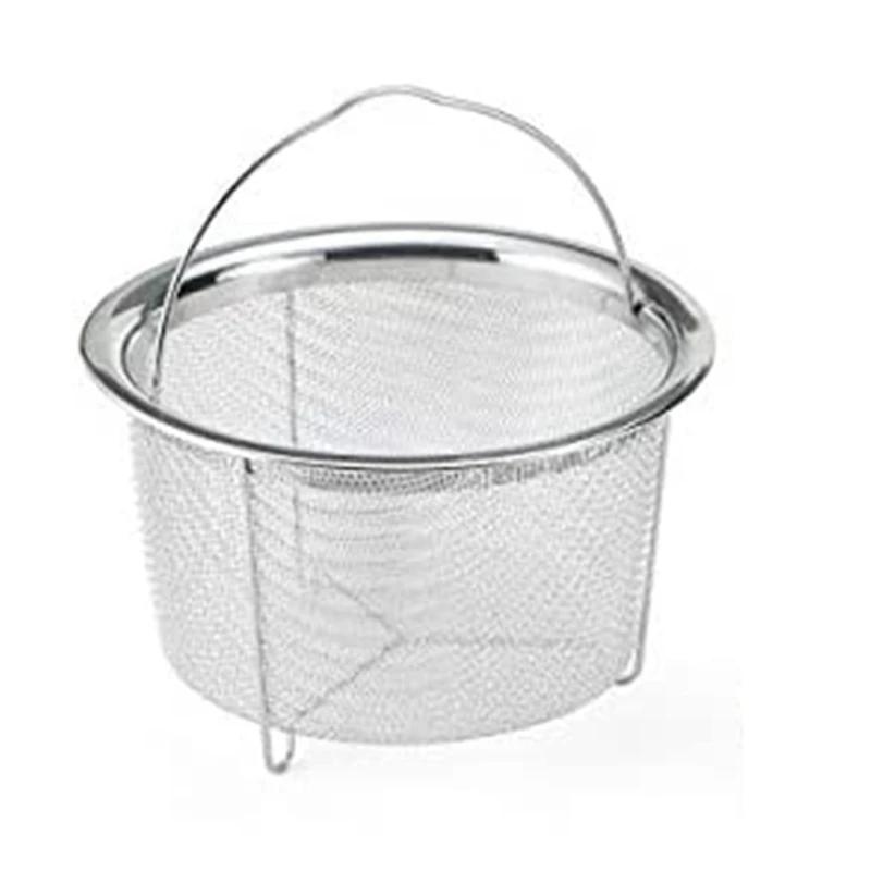 A74e-portátil cozinha a vapor multifuncional de aço inoxidável macarrão frito cesta de drenagem rack de vapor