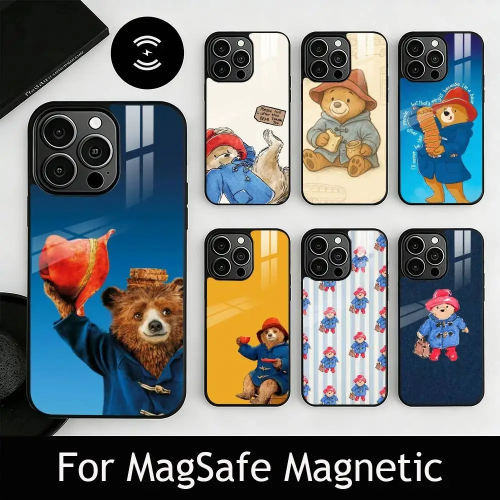 

C-Cute P-Paddington Bear Phone Case For iPhone17,16,15,14,13,12,11 Plus,Pro Magnetic For Magsafe Wireless Charging