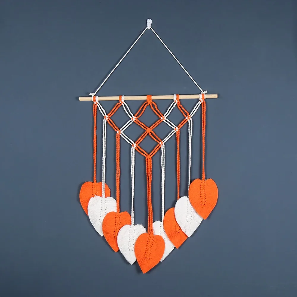 Tassel Leaf Bohemian Woven Tapestry Tassel Design Contrasting Color Dreamcatcher Tapestry Handmade Nordic Style