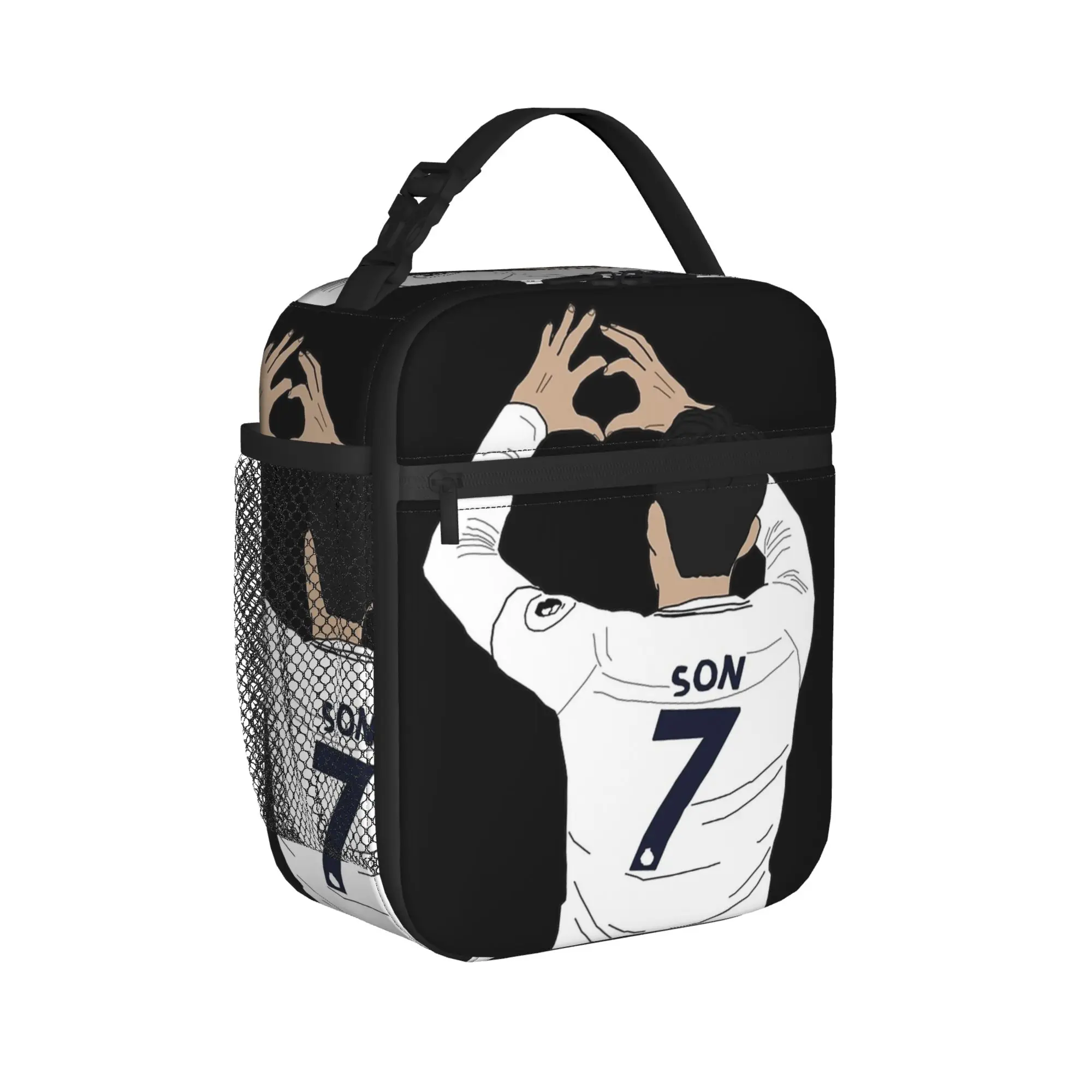 Son Heung-Min Soccer Football Insulated Lunch Bag Number 7 Meal Container Cooler Bag Tote Lunch Box Work  Travel Girl Boy
