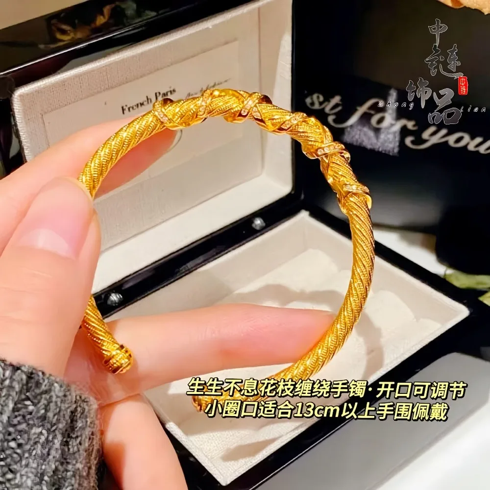 Endless woven bracelets ancient twist bracelets 9999gold