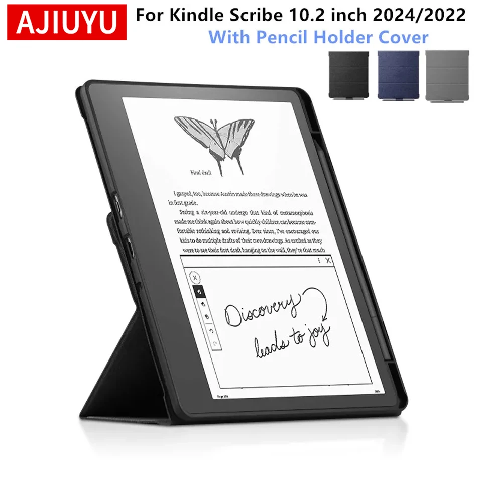 For Kindle Scribe 2024 Case 10.2 inch PU Leather Stand Cover for