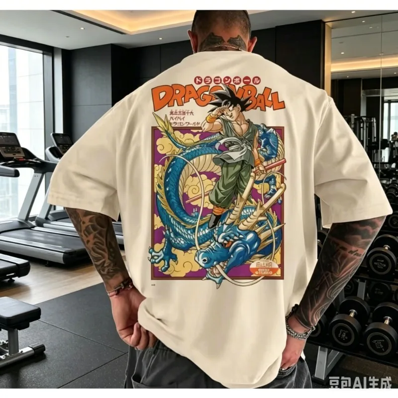 2026 Summer Dragon Ball Anime Harajuku Print T Shirt Figure Son Goku Cosplay T Shirt Hip Hop Streetwear Men Clothing Tee Tops