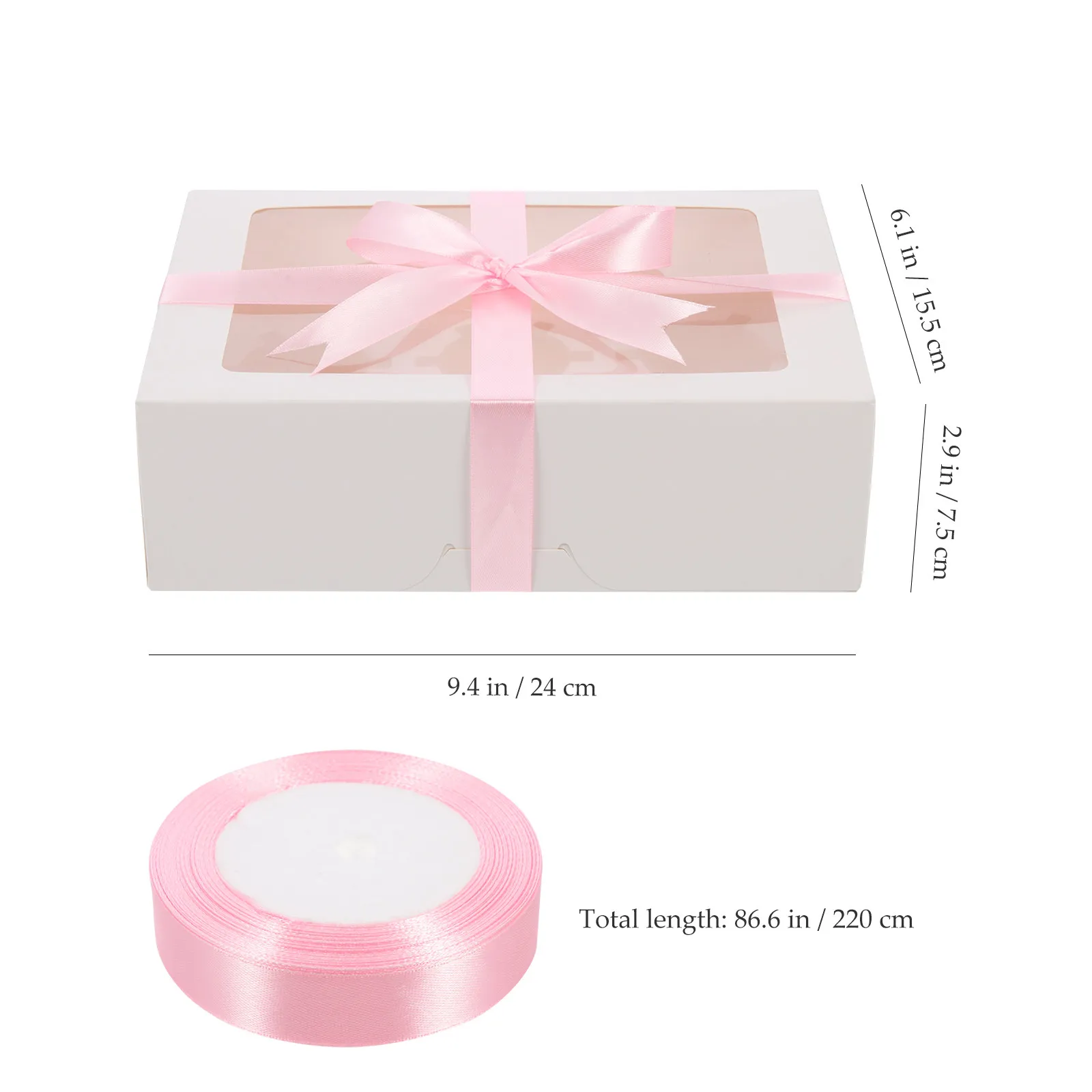 Cupcake Boxes Set – Transparent Individual Egg Tart & Muffin Cake Boxes, Food-Safe Premium Paper Packaging