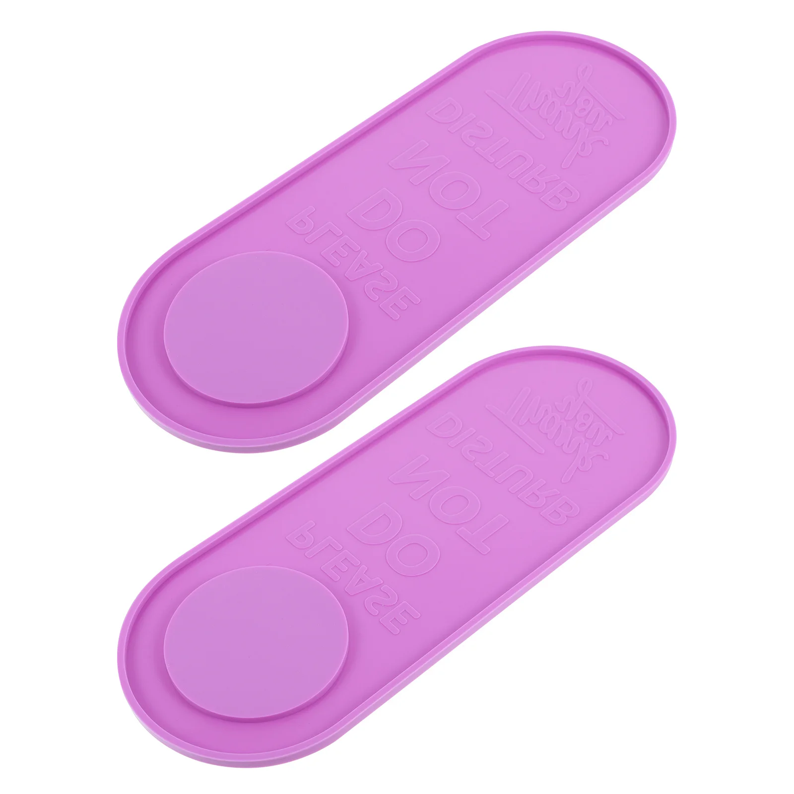 

2pcs Doorplate Silicone Diy Craft Molds For Jewelry Making Non-Stick Easy Release Pendant Tablet Mold Hanging Plate Art Craft