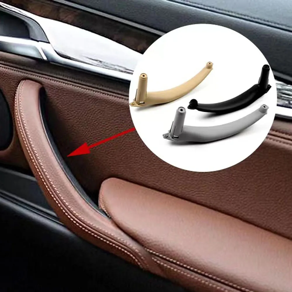 

4PCS Armrest Car left front driver's seat LHD Interior Door Handle Inner Panel Pull Trim Cover For BMW E70 E71 X5 X6 2007-2014