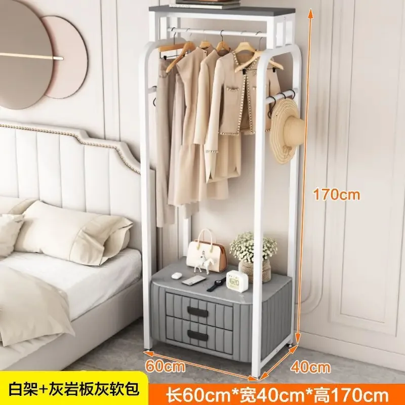 Hanger coat rack floor-to-ceiling bedroom home living room children's room with bedside table to put clothes