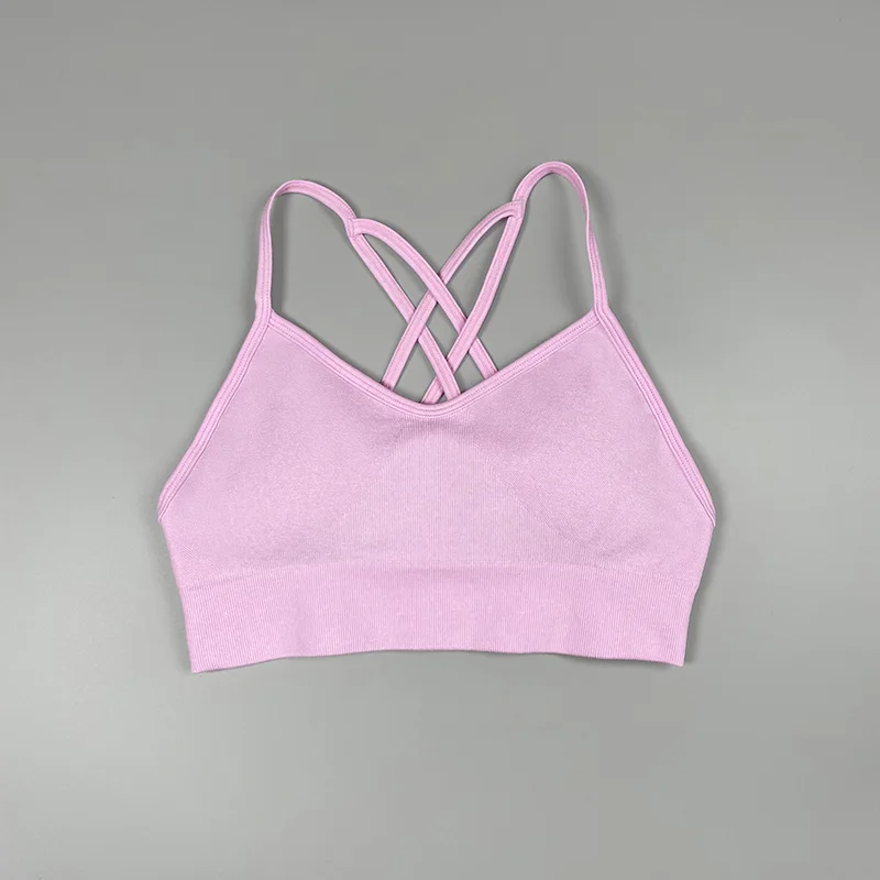 Women's Sports Bra Multi Strap Back Crop Top Running Gym Active Wear Workout Padded Yoga Underwear Sexy Bras