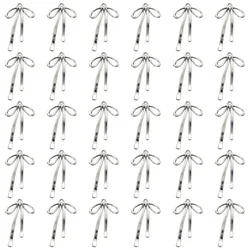 20PCS Antique Silver Plated Bow Charms Alloy Sweet Feminine Pendants For DIY Earrings Necklace Accessories Jewelry Making