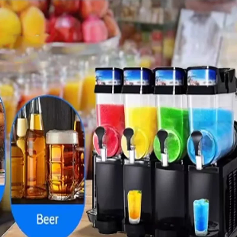 Three Tanks Commercial Slush Ice Making Machine Snow Melts Making Machine Smoothier Maker Price for Sale