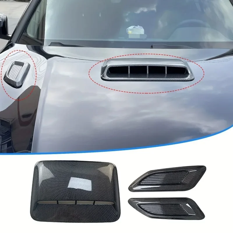 QIANBAI Air Outlet Cover Trim Universal Plastic Car Hood Scoop Fake Air Flow Intake Vent Covers Auto Exterior Accessories