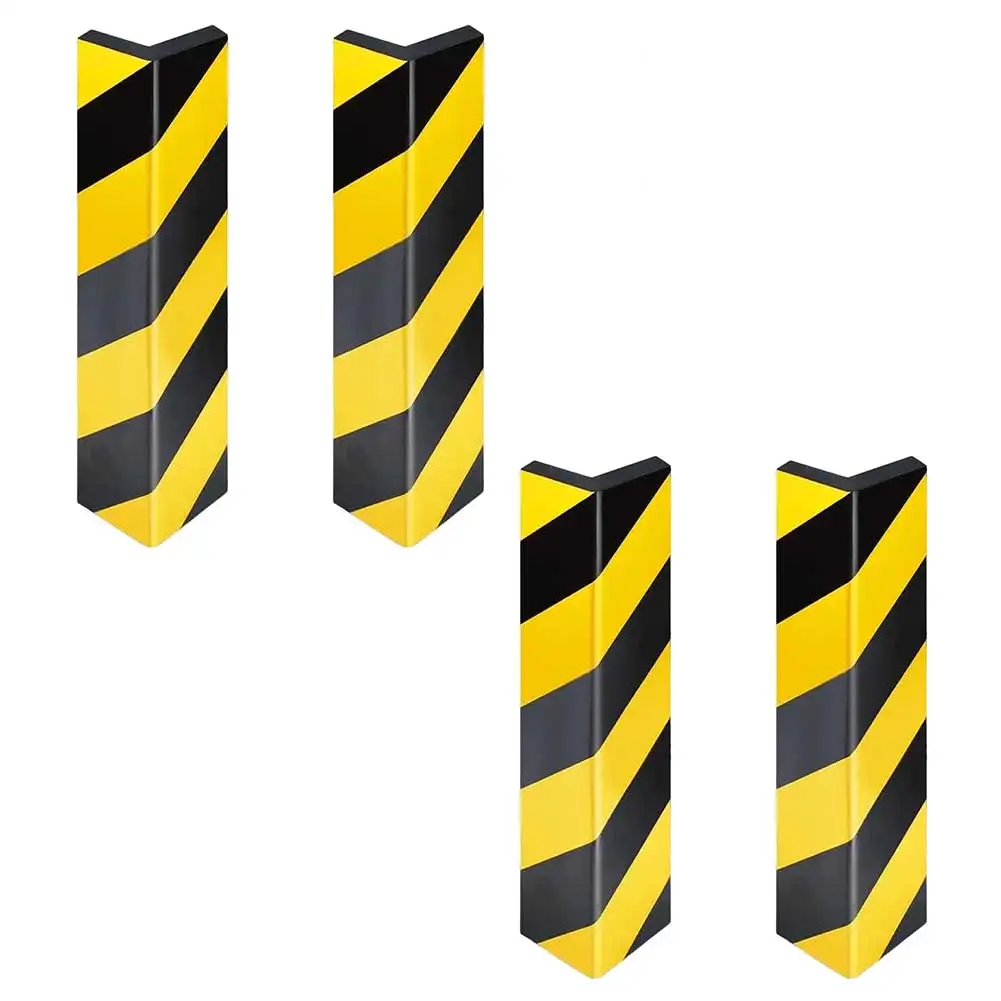 4pcs Foam Wall Protectors Reflective Strips Garage Wall Guards Wall Edge Protector Reflective Strips For Parking Garage